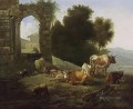 羊飼いの牛 イタリアの風景 ウィレム・ローマ